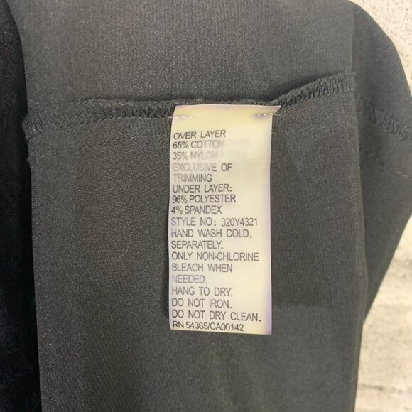 Peter Nygard Sheer Black Lace A-Line Lined Skirt - Picture 8 of 11